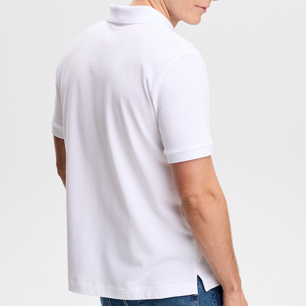 J.Lindeberg Golf Shirt - Verse Pique Reg. Fit - White AW26