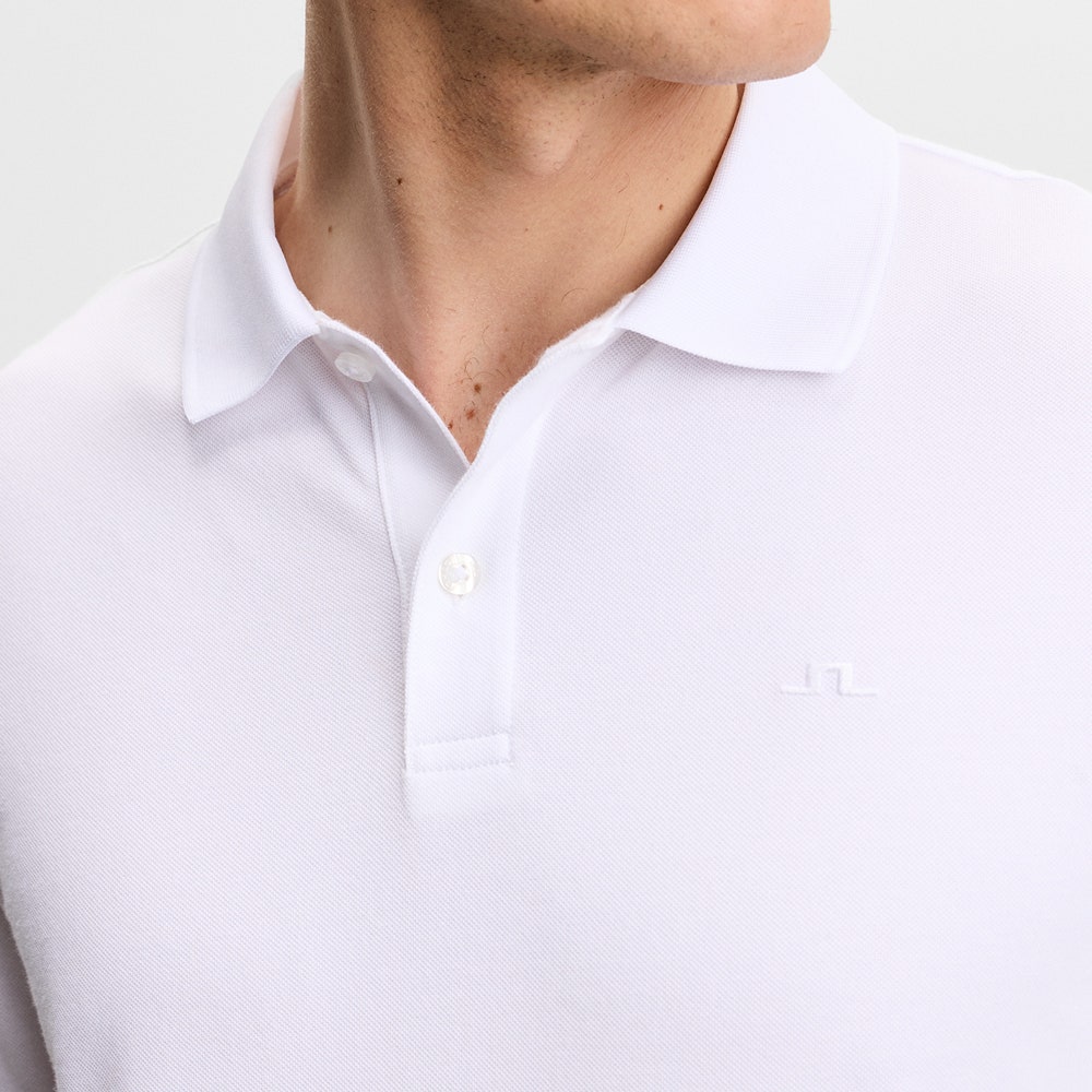 J.Lindeberg Golf Shirt - Verse Pique Reg. Fit - White AW26