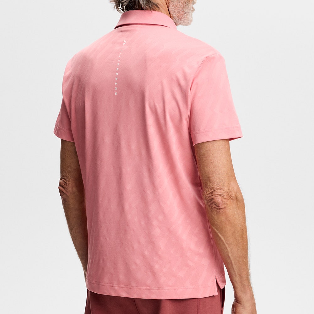J.Lindeberg Golf Shirt - Wilhelm Regular Fit - Flamingo Plume SS26