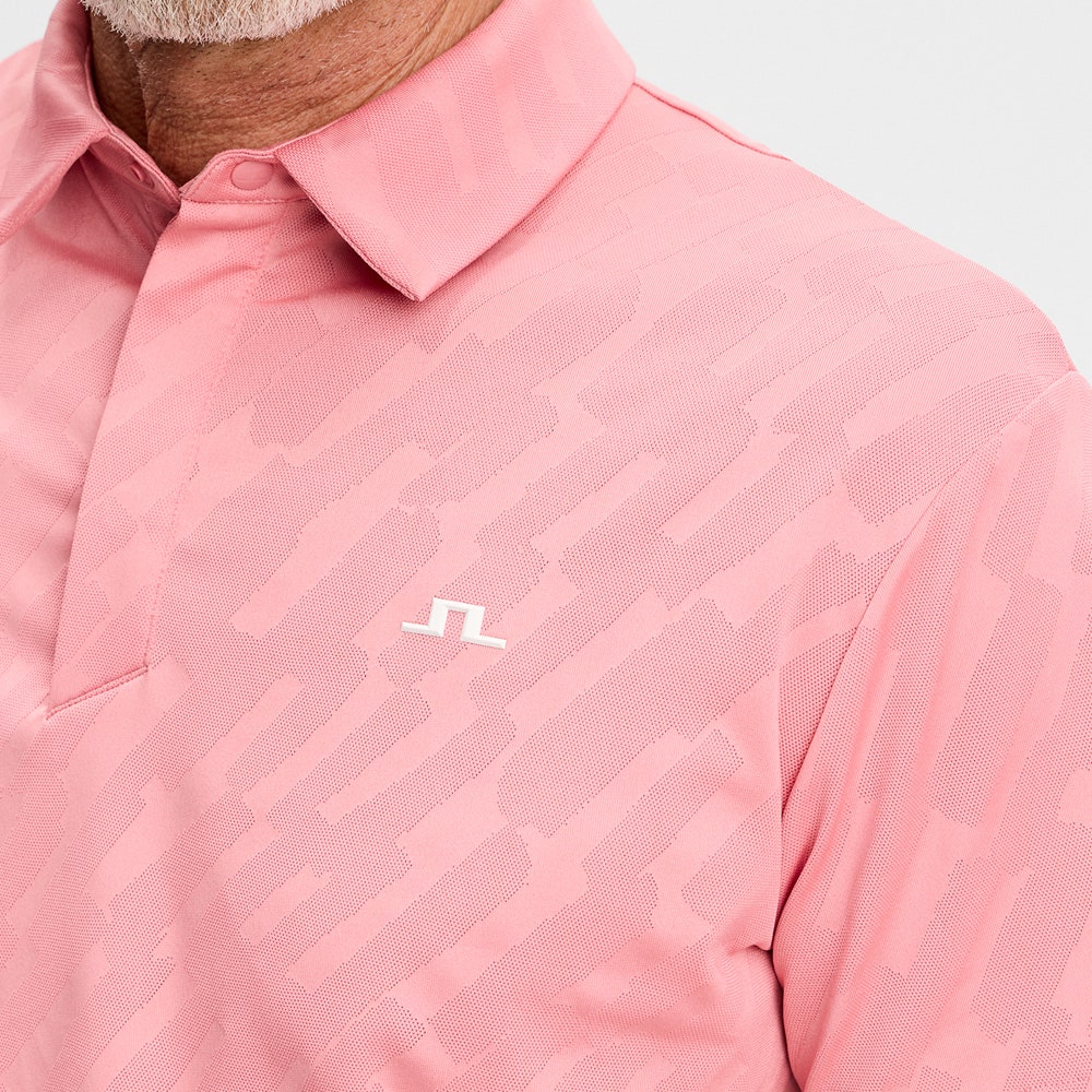 J.Lindeberg Golf Shirt - Wilhelm Regular Fit - Flamingo Plume SS26