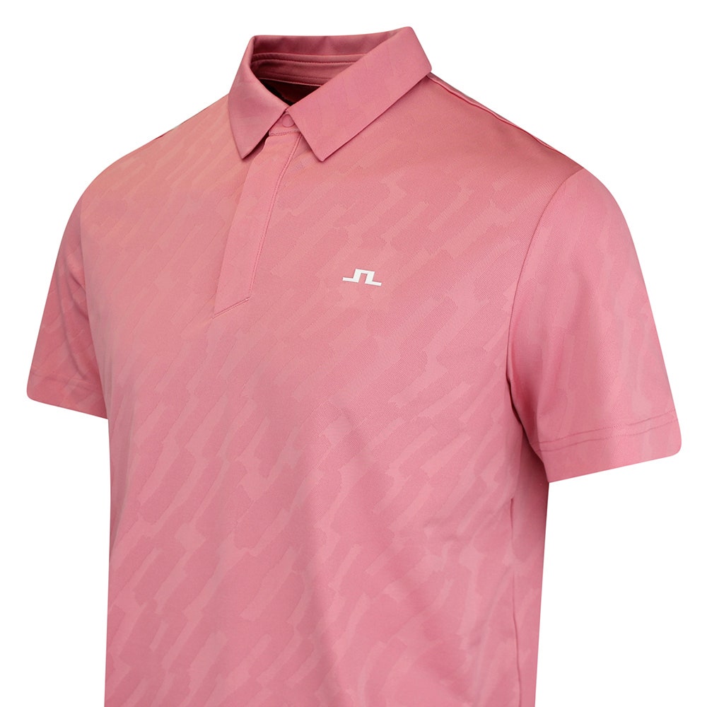 J.Lindeberg Golf Shirt - Wilhelm Regular Fit - Flamingo Plume SS26