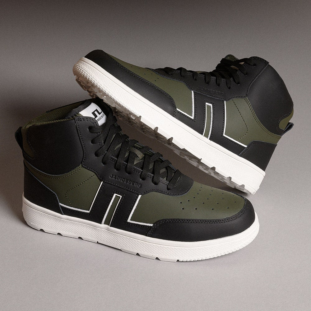 J.Lindeberg Golf Shoes - Ace High Top - Forest Green AW25