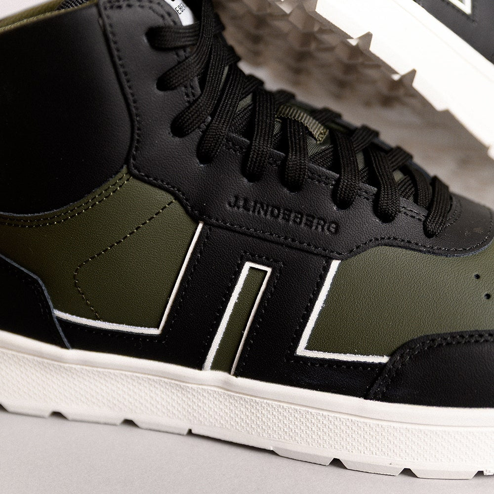 J.Lindeberg Golf Shoes - Ace High Top - Forest Green AW25