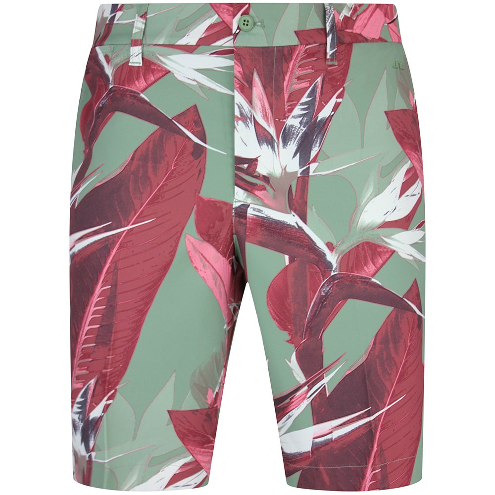 J.Lindeberg Golf Shorts - Eloy Print 10" - P. Hedge Green SS26