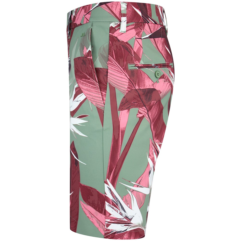J.Lindeberg Golf Shorts - Eloy Print 10" - P. Hedge Green SS26