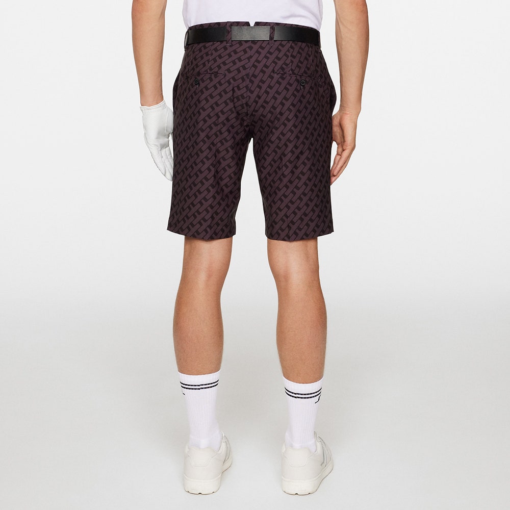 J.Lindeberg Golf Shorts - Eloy Print - Geo Tonal Black AW25