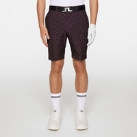 J.Lindeberg Golf Shorts - Eloy Print - Geo Tonal Black AW25
