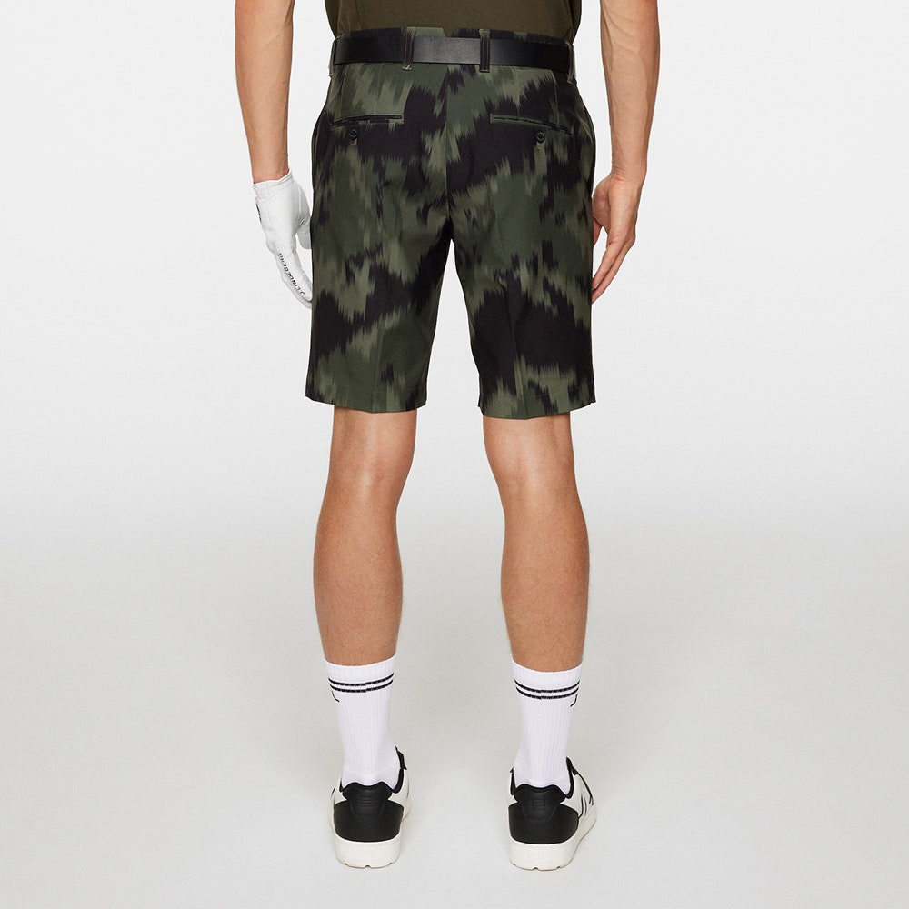 J.Lindeberg Golf Shorts - Eloy Print - Warp Forest AW25