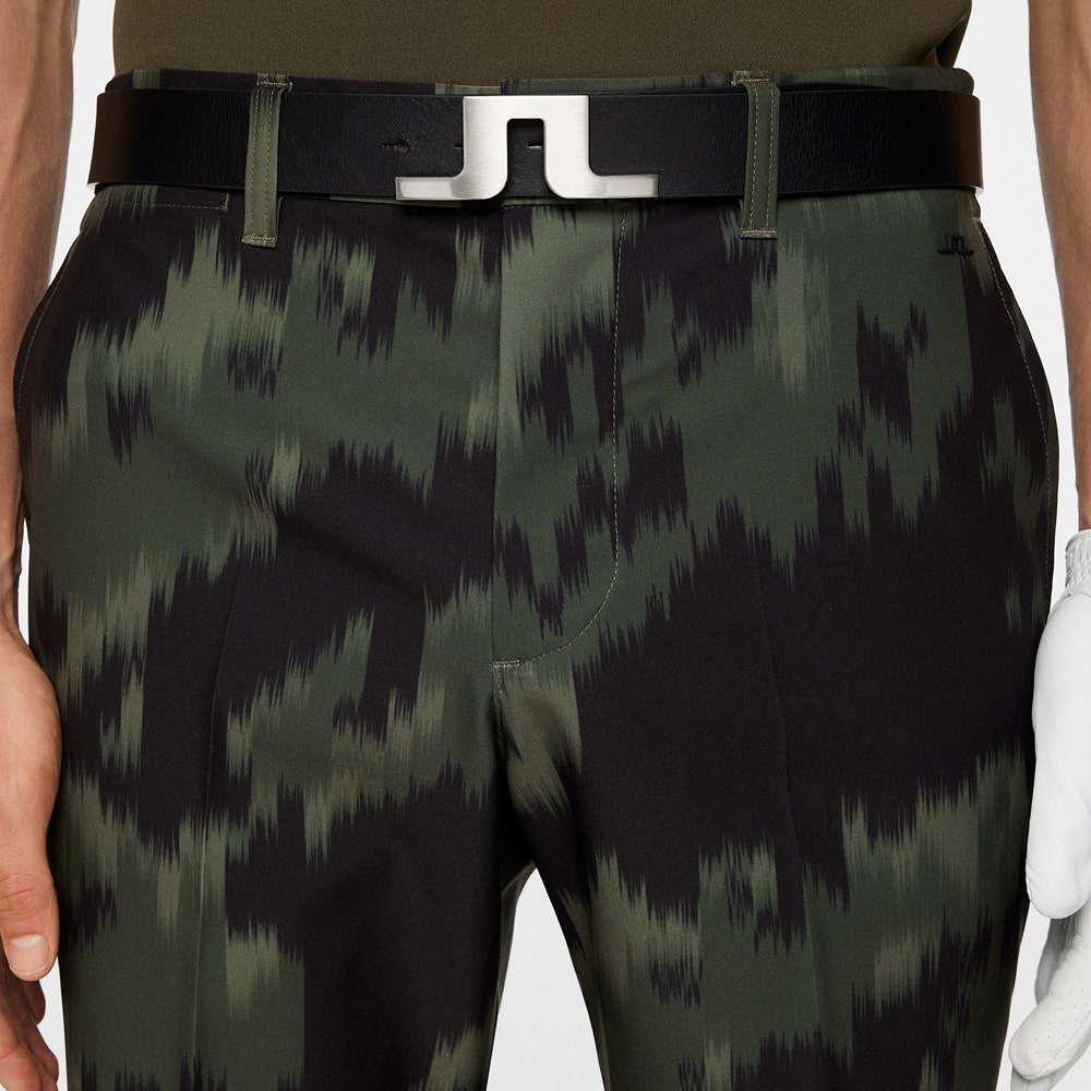 J.Lindeberg Golf Shorts - Eloy Print - Warp Forest AW25