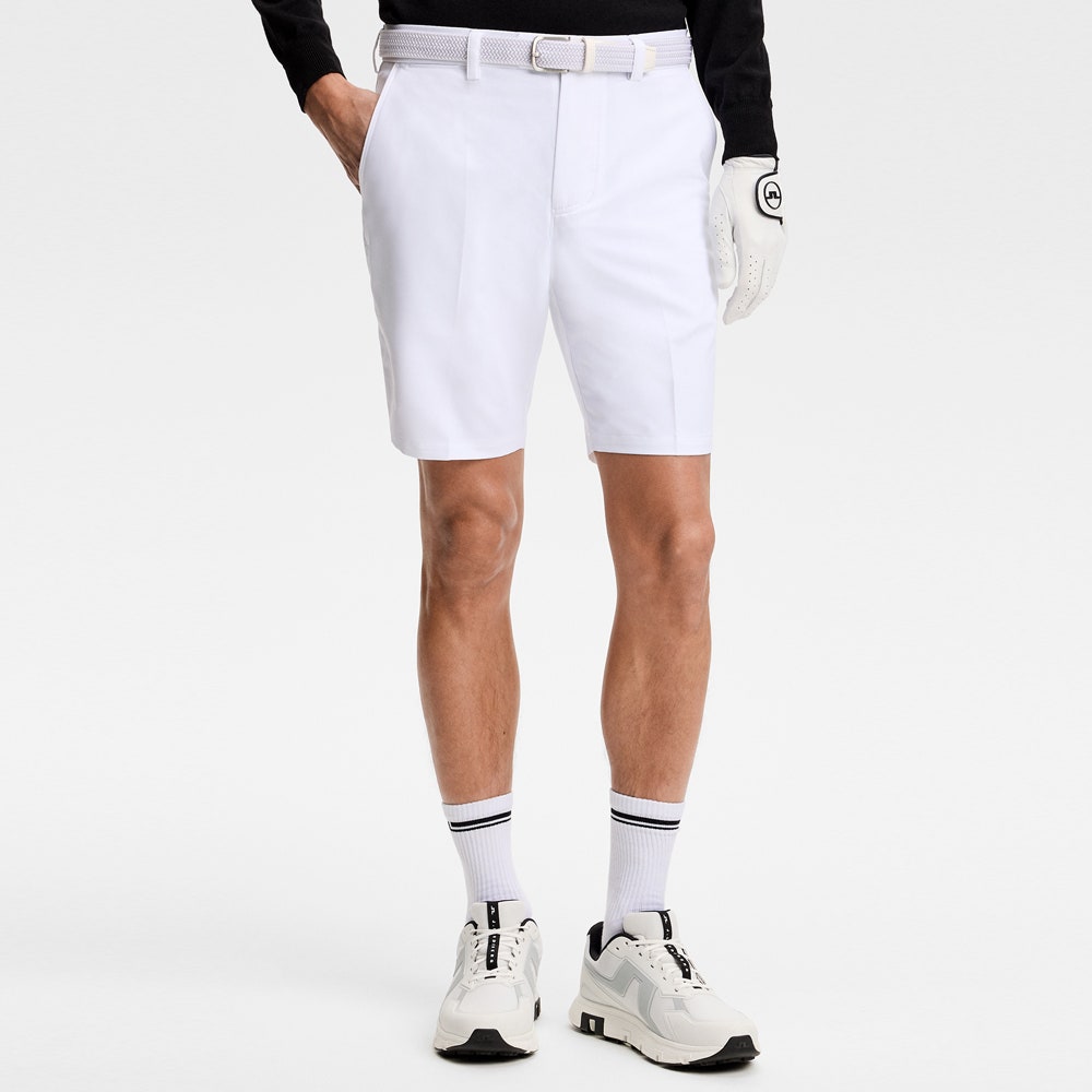 J.Lindeberg Golf Shorts - Mitch 9" - White SS26