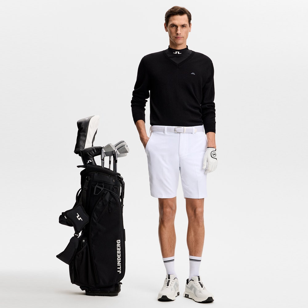 J.Lindeberg Golf Shorts - Mitch 9" - White SS26