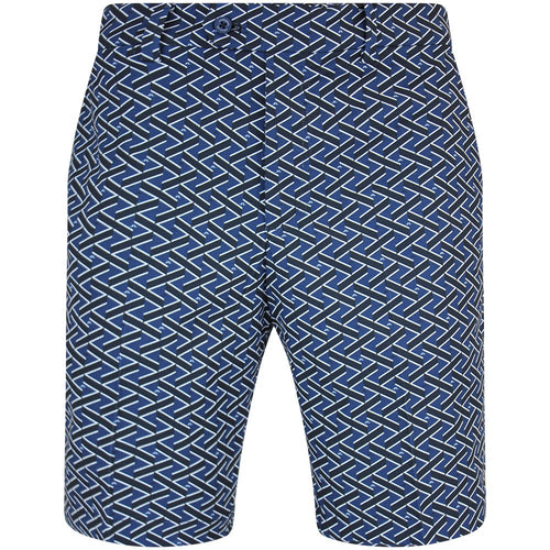 J.Lindeberg Golf Shorts - Vent Print 9" - LE Navy SH26