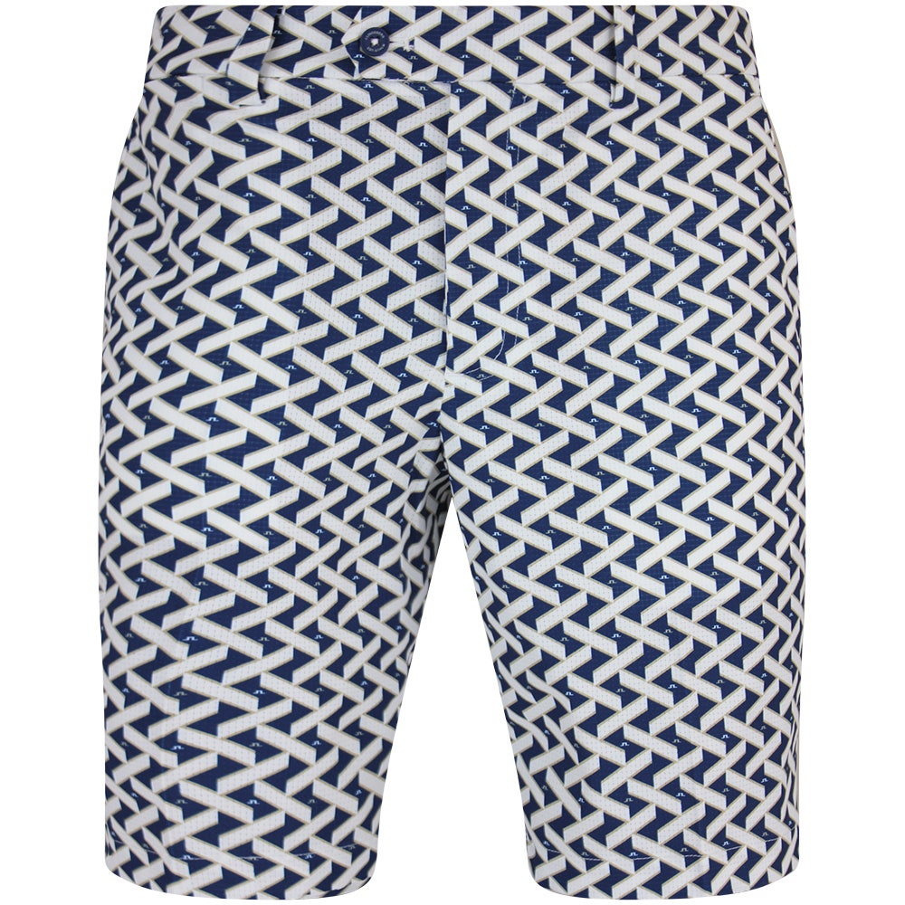 J.Lindeberg Golf Shorts - Vent Print 9" - LE White SH26