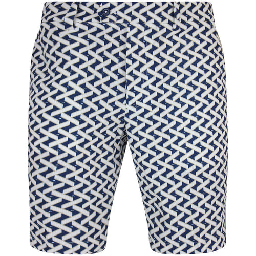 J.Lindeberg Golf Shorts - Vent Print 9" - LE White SH26