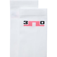 J.Lindeberg Golf Socks - 30Y Kameron Crew Length - White SH26
