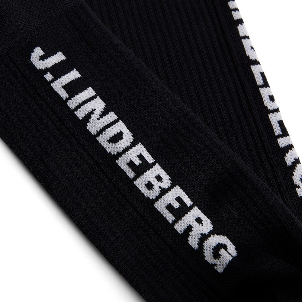 J.Lindeberg Golf Socks - Drive Crew Length - Black SS26