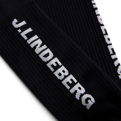J.Lindeberg Golf Socks - Drive Crew Length - Black SS26