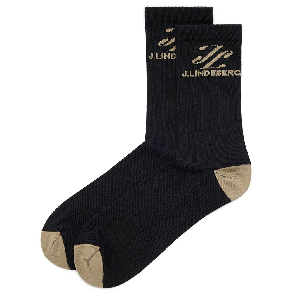J.Lindeberg Golf Socks - Ellery Crew Length - Black AW26