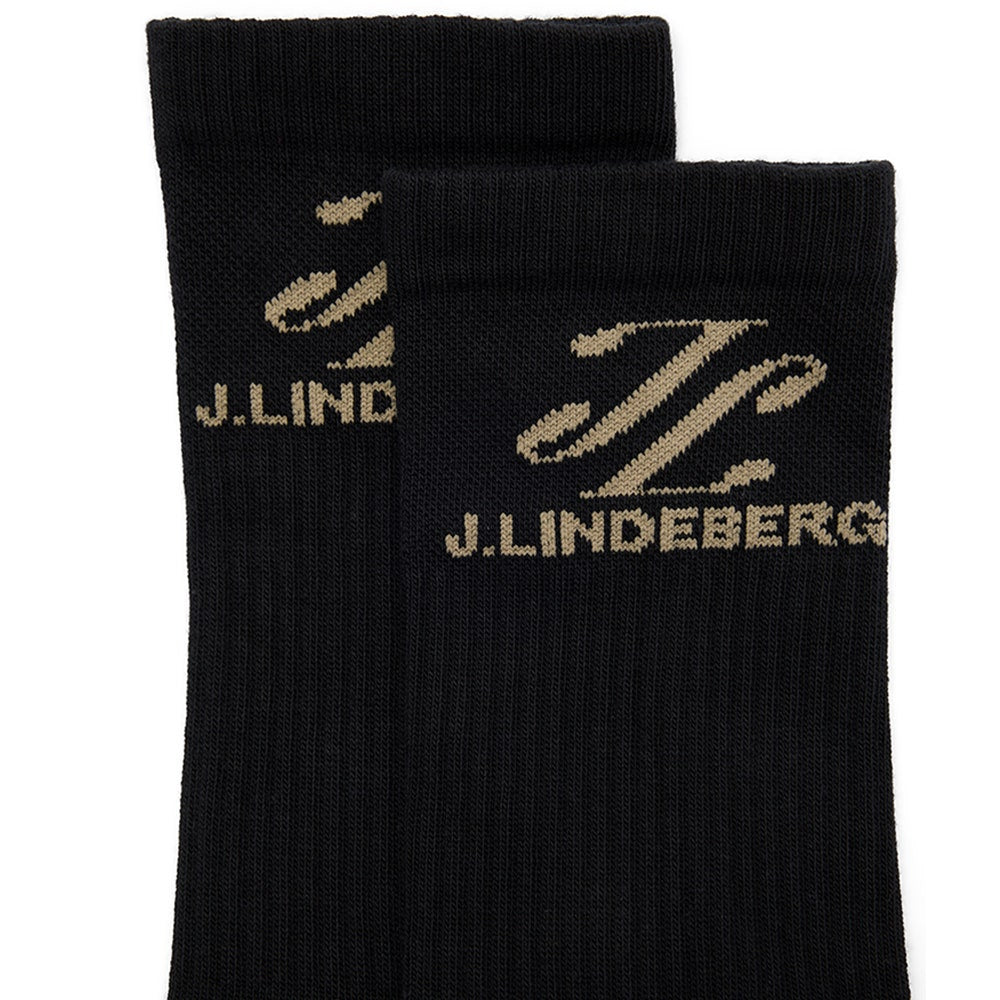 J.Lindeberg Golf Socks - Ellery Crew Length - Black AW26