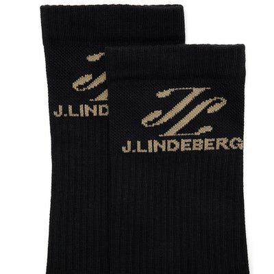 J.Lindeberg Golf Socks - Ellery Crew Length - Black AW26