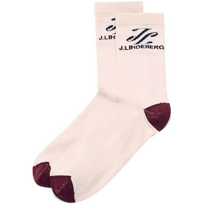 J.Lindeberg Golf Socks - Ellery Crew Length - Moonbeam AW26