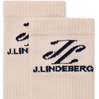 J.Lindeberg Golf Socks - Ellery Crew Length - Moonbeam AW26