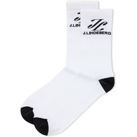 J.Lindeberg Golf Socks - Ellery Crew Length - White AW26