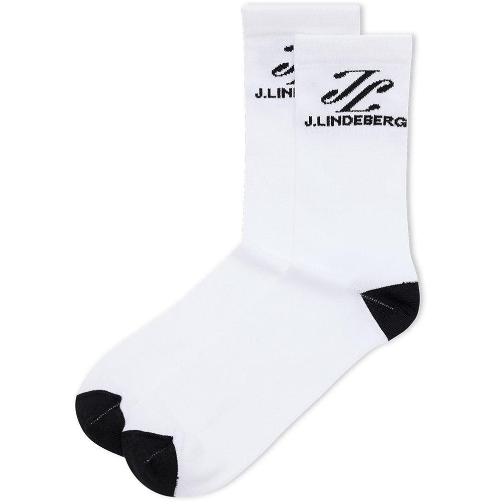 J.Lindeberg Golf Socks - Ellery Crew Length - White AW26