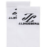 J.Lindeberg Golf Socks - Ellery Crew Length - White AW26