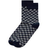 J.Lindeberg Golf Socks - Haugton Jacquard Crew - JL Navy AW26