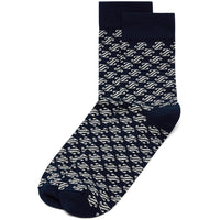J.Lindeberg Golf Socks - Haugton Jacquard Crew - JL Navy AW26