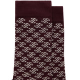 J.Lindeberg Golf Socks - Haugton Jacquard Crew - Winetasting AW26