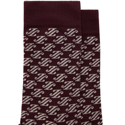J.Lindeberg Golf Socks - Haugton Jacquard Crew - Winetasting AW26