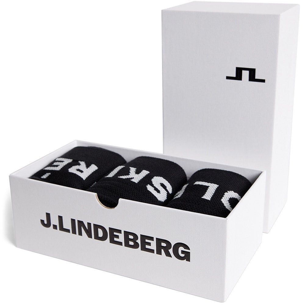 J.Lindeberg Golf Socks - Miles Après Golf - 3 Pack Black PS26