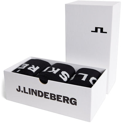J.Lindeberg Golf Socks - Miles Après Golf - 3 Pack Black PS26