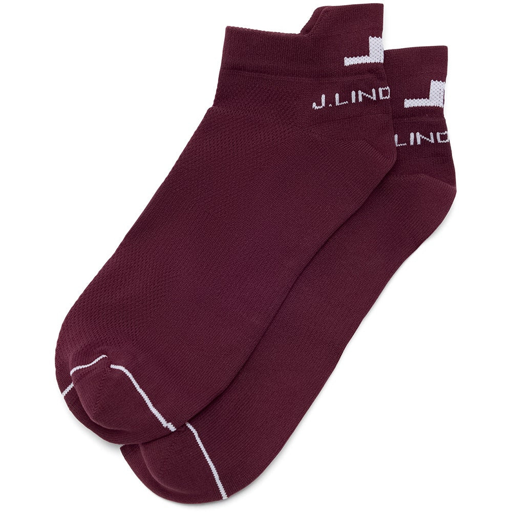 J.Lindeberg Golf Socks - Spin Ankle Length - Winetasting AW26