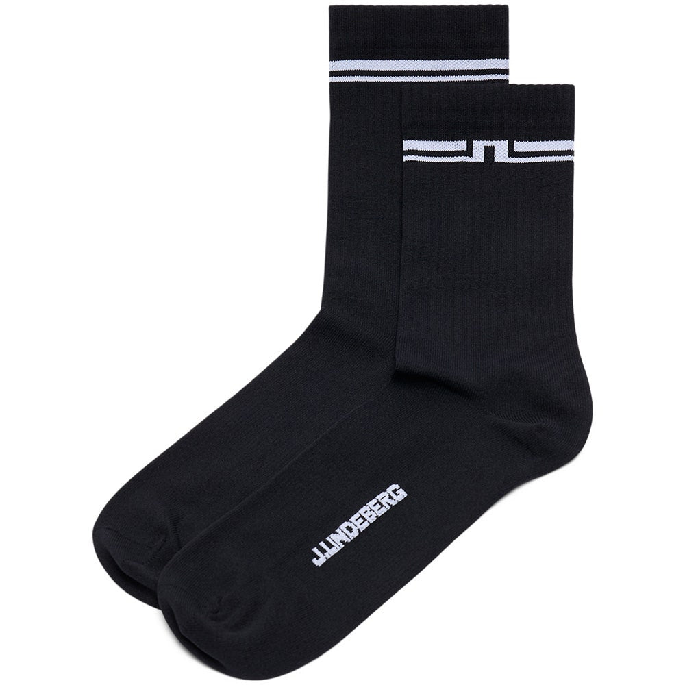 J.Lindeberg Golf Socks - Stratton Crew - Black AW26