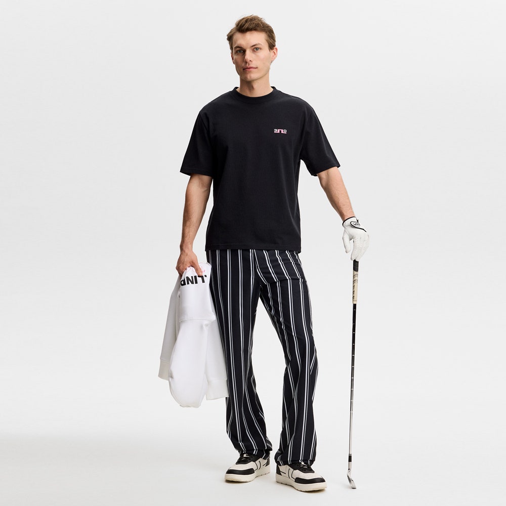 J.Lindeberg Golf T-Shirt - 30Y Hale Tee - Black SH26