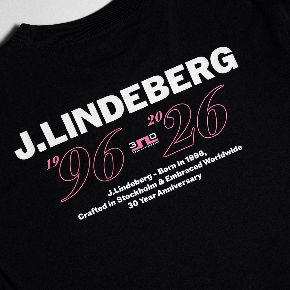 J.Lindeberg Golf T-Shirt - 30Y Hale Tee - Black SH26