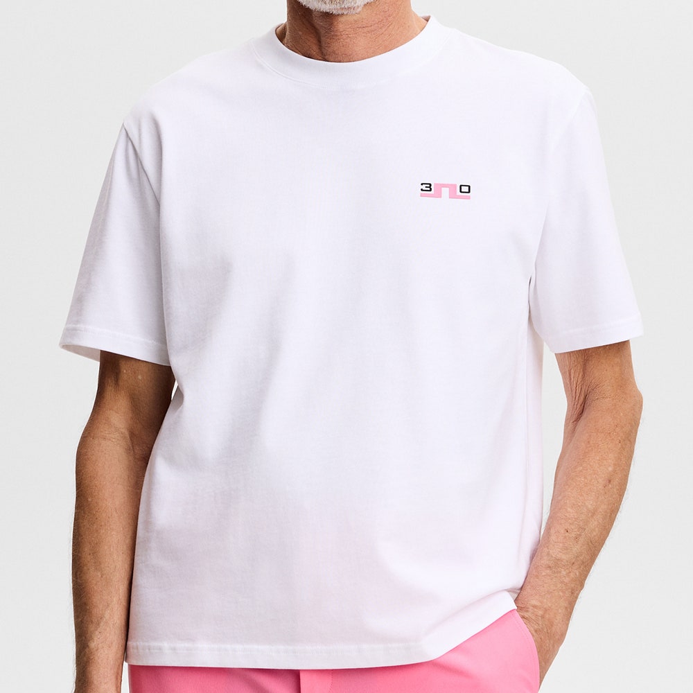 J.Lindeberg Golf T-Shirt - 30Y Hale Tee - White SH26