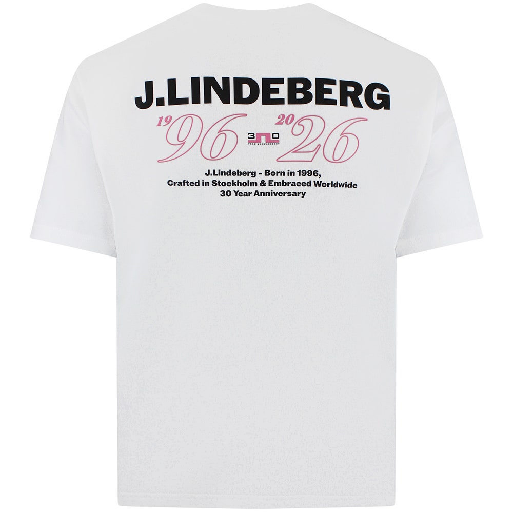 J.Lindeberg Golf T-Shirt - 30Y Hale Tee - White SH26