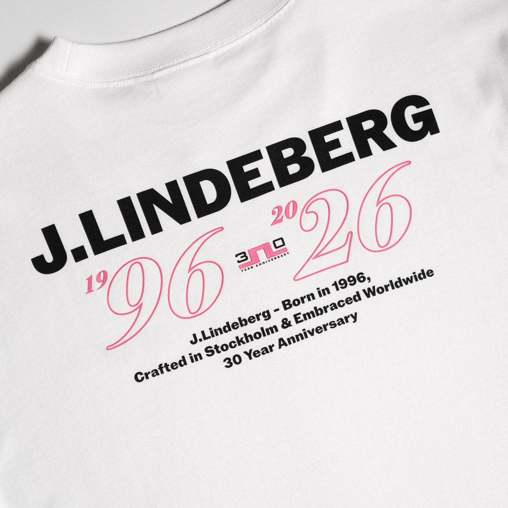 J.Lindeberg Golf T-Shirt - 30Y Hale Tee - White SH26