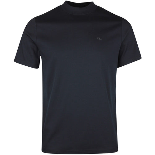 J.Lindeberg Golf T-Shirt - Ace Mock Neck Tee - Black AW25