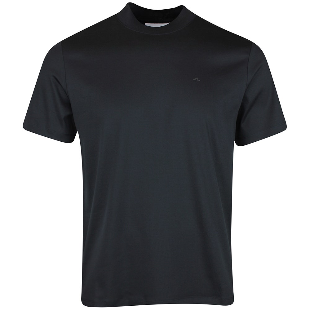 J.Lindeberg Golf T-Shirt - Ace Mock Neck Tee - Black SS26