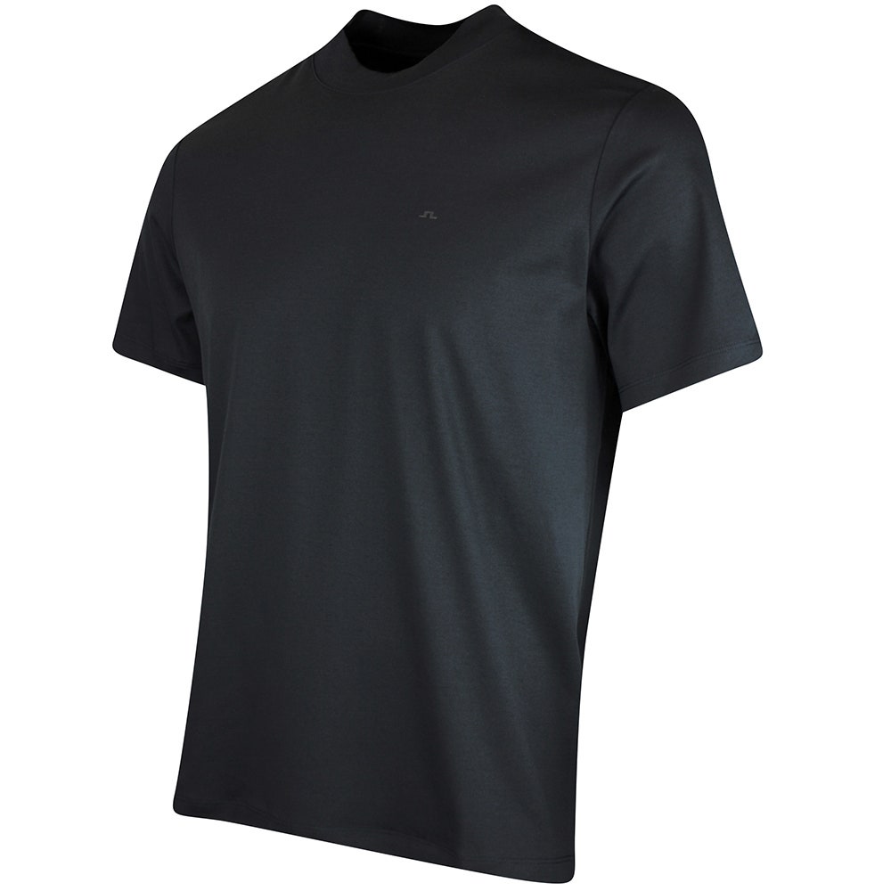 J.Lindeberg Golf T-Shirt - Ace Mock Neck Tee - Black SS26