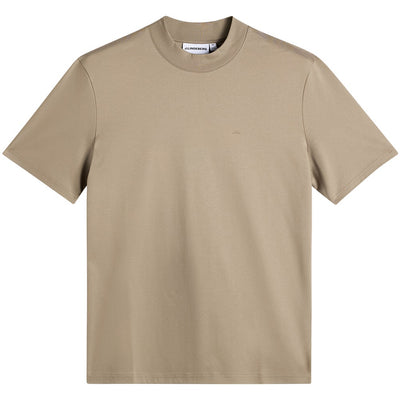 J.Lindeberg Golf T-Shirt - Ace Mock Neck Tee - Brindle AW26