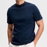 J.Lindeberg Golf T-Shirt - Ace Mock Neck Tee - JL Navy SS26