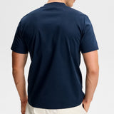 J.Lindeberg Golf T-Shirt - Ace Mock Neck Tee - JL Navy SS26