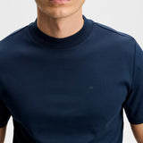 J.Lindeberg Golf T-Shirt - Ace Mock Neck Tee - JL Navy SS26