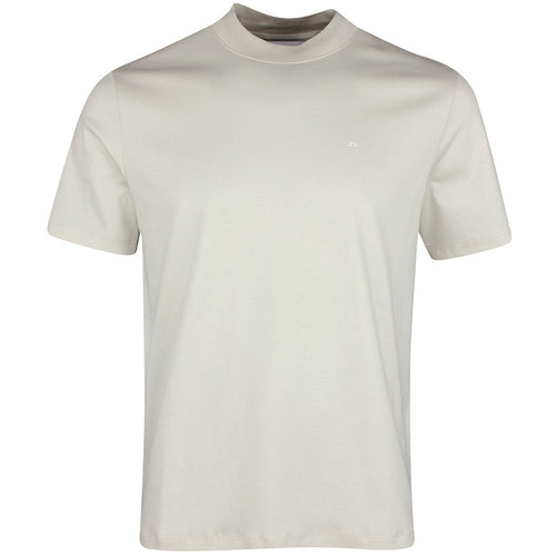 J.Lindeberg Golf T-Shirt - Ace Mock Neck Tee - Moonbeam SS26